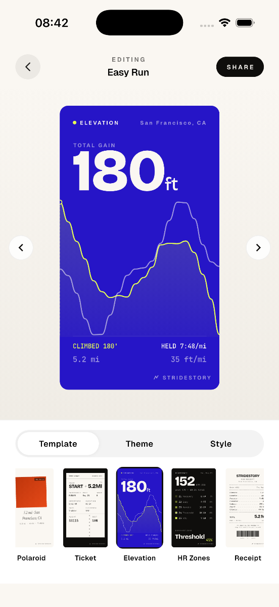 Elevation template